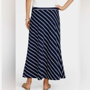 Talbots nautical stripe maxi skirt